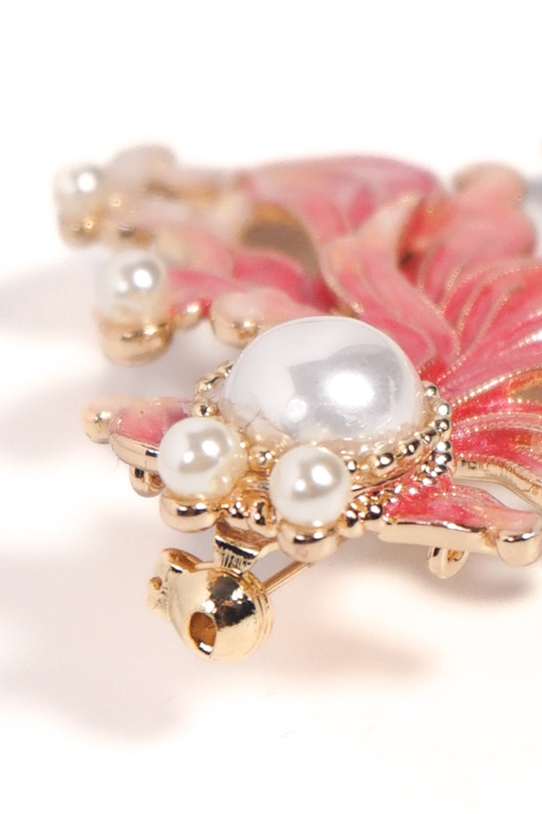 Crimson Koi Brooch
