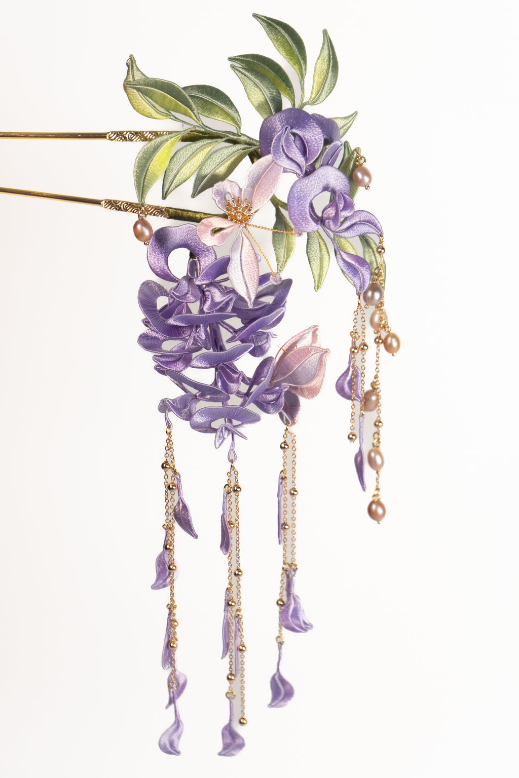 Lavender Wisteria Chanhua Hairpin