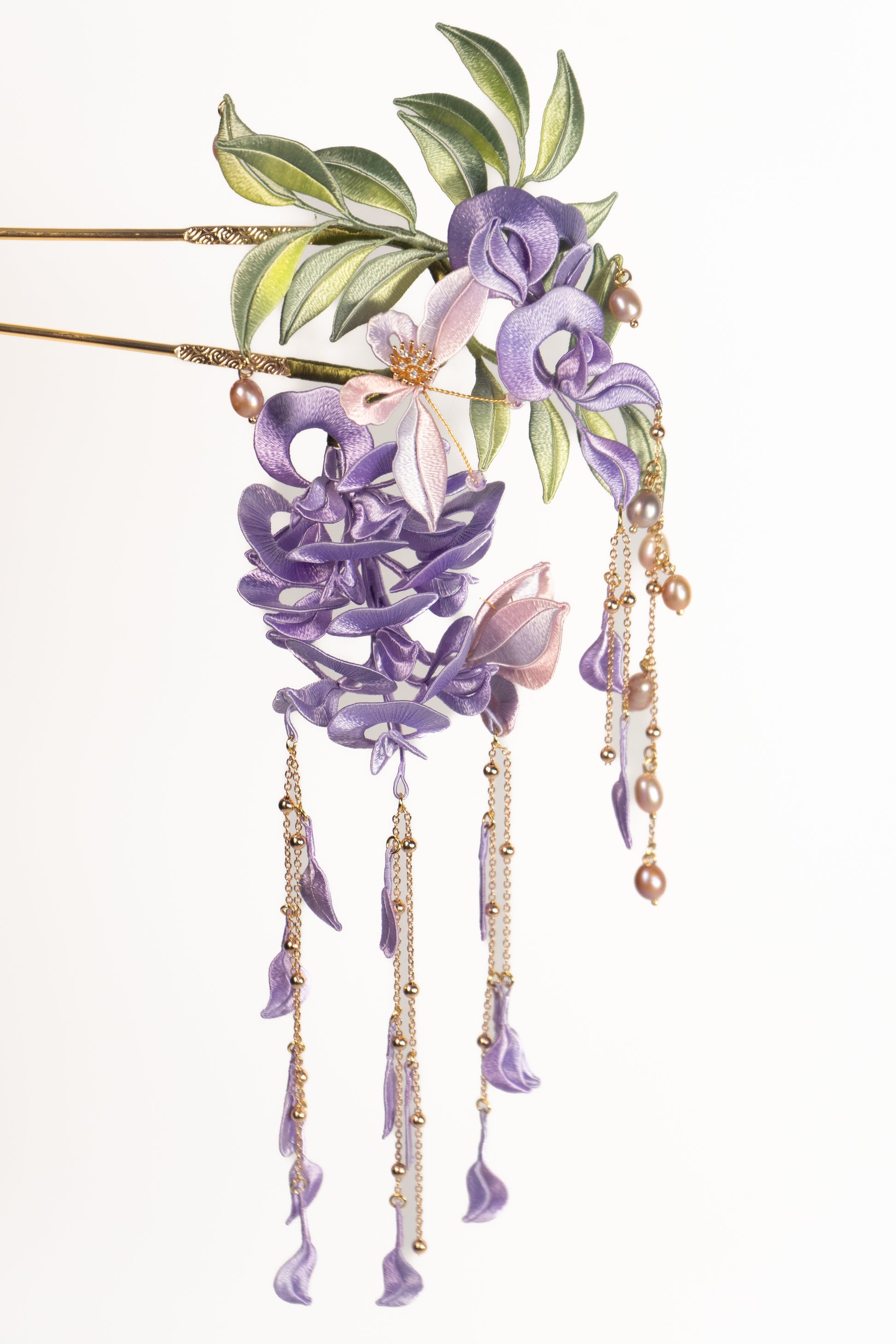 Lavender Wisteria Chanhua Hairpin