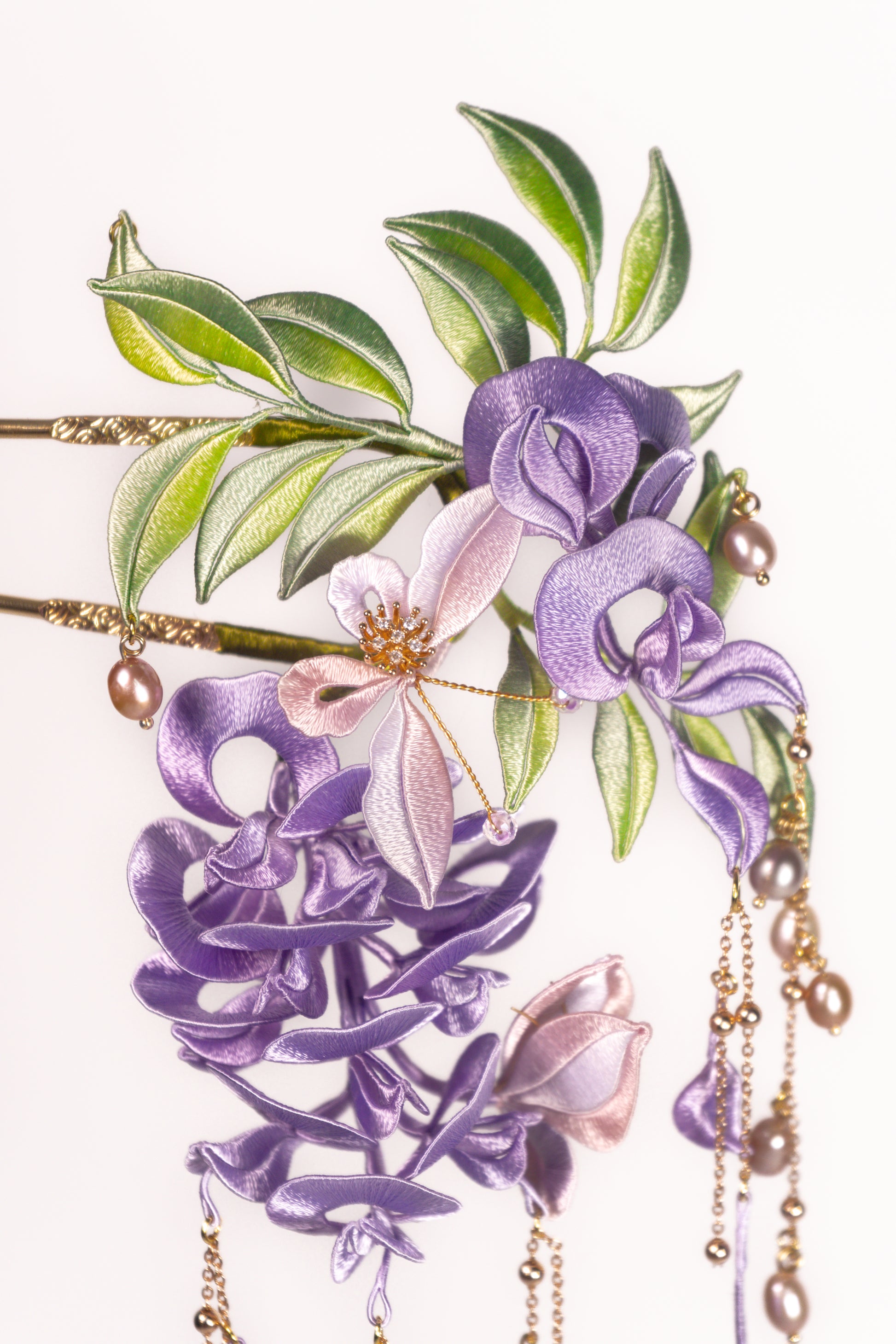 Lavender Wisteria Chanhua Hairpin